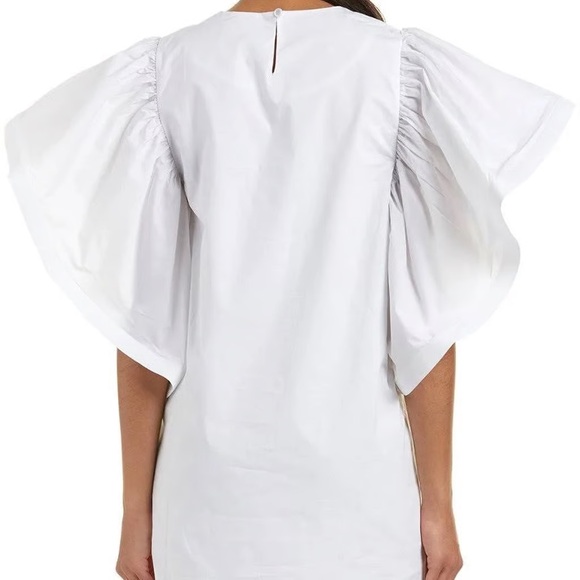 🪩 White dramatic flutter sleeve mini dress- has pockets! - Picture 10 of 10